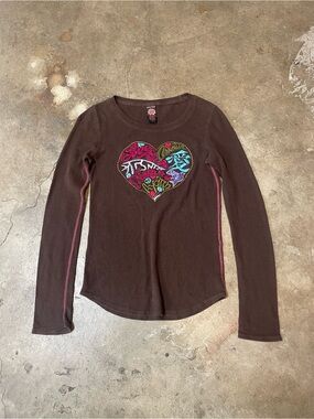 Y2K Lucky Brand Thermal Longsleeve Shirt